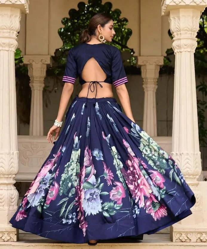 Artriddhs Dola silk vol 42 Blue Printed lehenga choli distributors